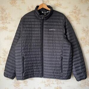 Eddie Bauer EB650 Down Jacket | Gray Lightweight Puffer | Size XL